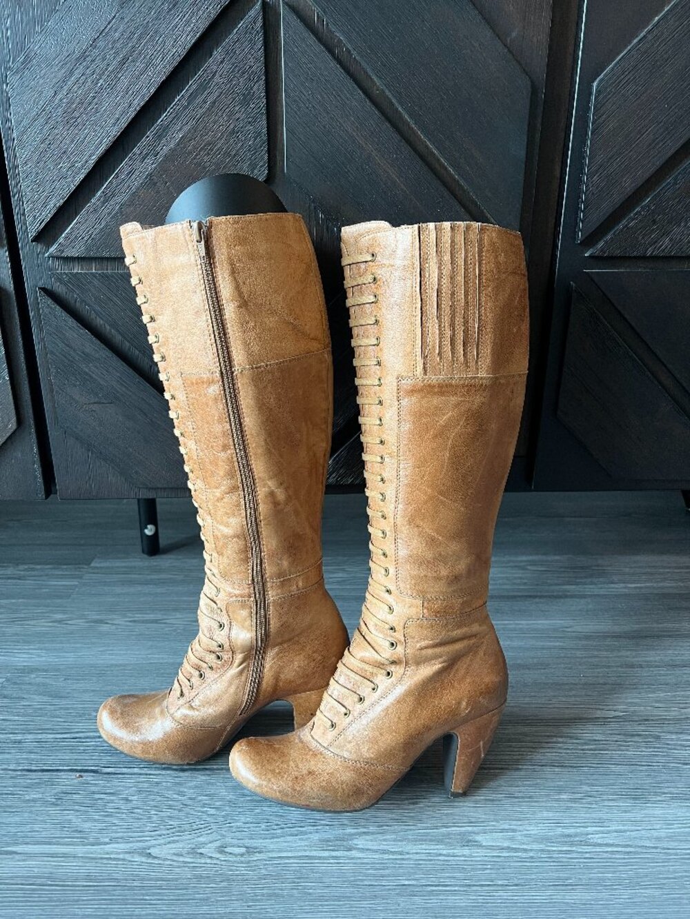 Miz Mooz Tall Tan Leather Boots